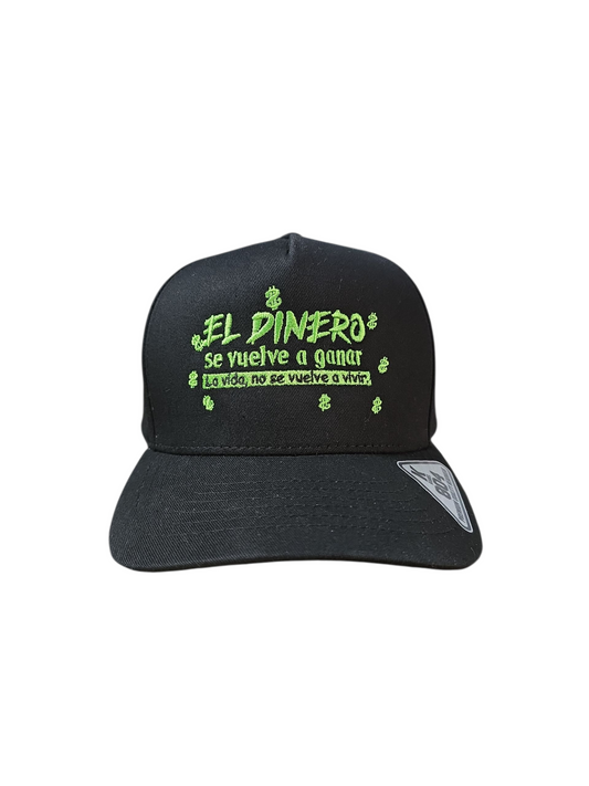 Gorra Kamel 804 El dinero no se vuele a ganar , visera de trébol
