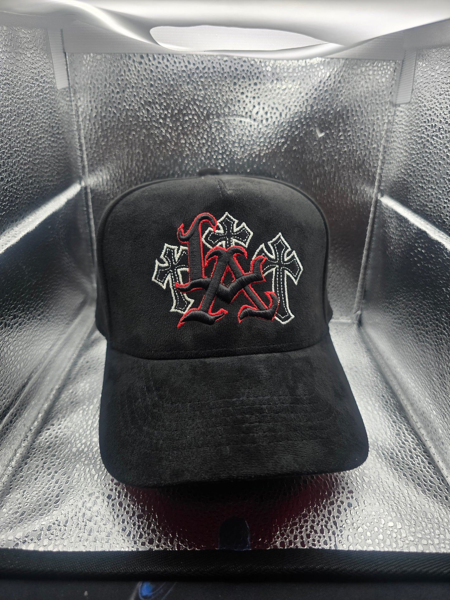 Gorra de gamuza LA 3 cruses