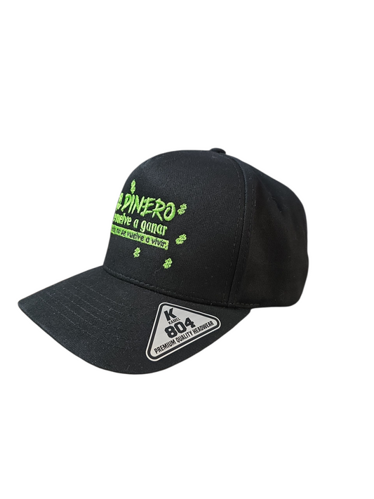 Gorra Kamel 804 El dinero no se vuele a ganar , visera de trébol